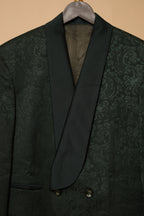 Men’s Forest Green Floral Jacquard Blazer