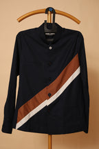 Men’s Navy Blue Striped Detail Co-Ord Set
