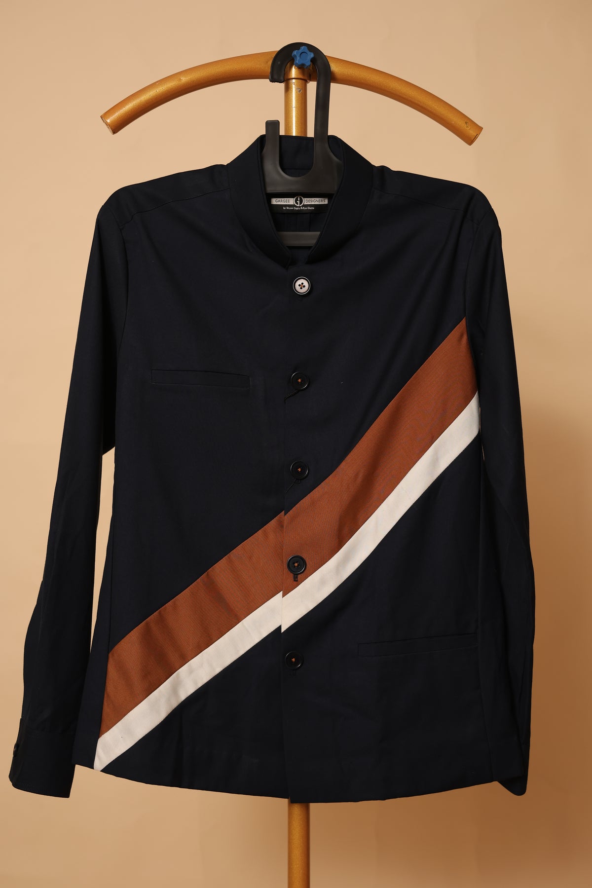 Men’s Navy Blue Striped Detail Co-Ord Set