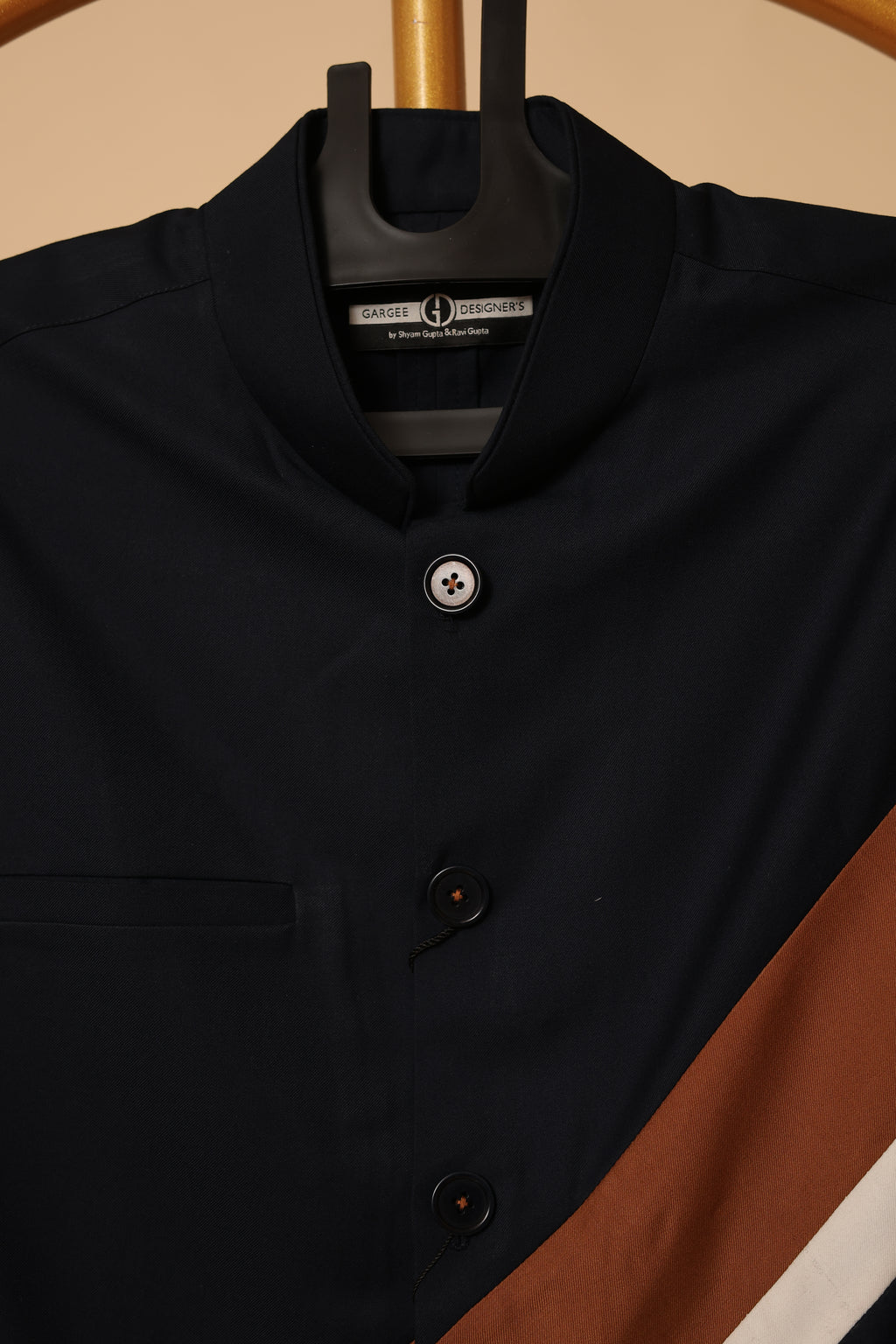 Men’s Navy Blue Striped Detail Co-Ord Set