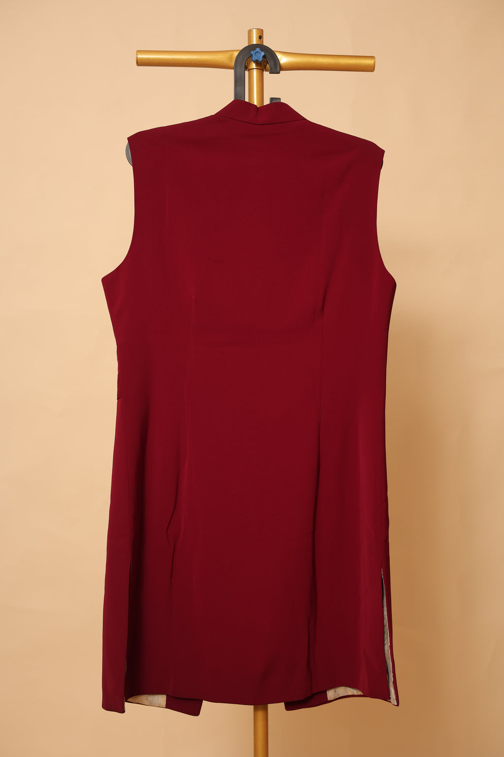 Men’s Maroon Asymmetric Designer Waistcoat