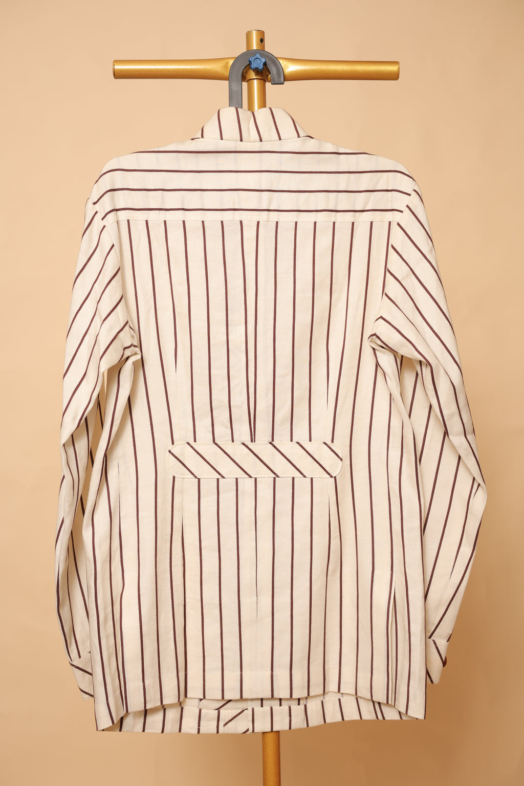 Men’s Cream & Brown Striped Designer Jacket