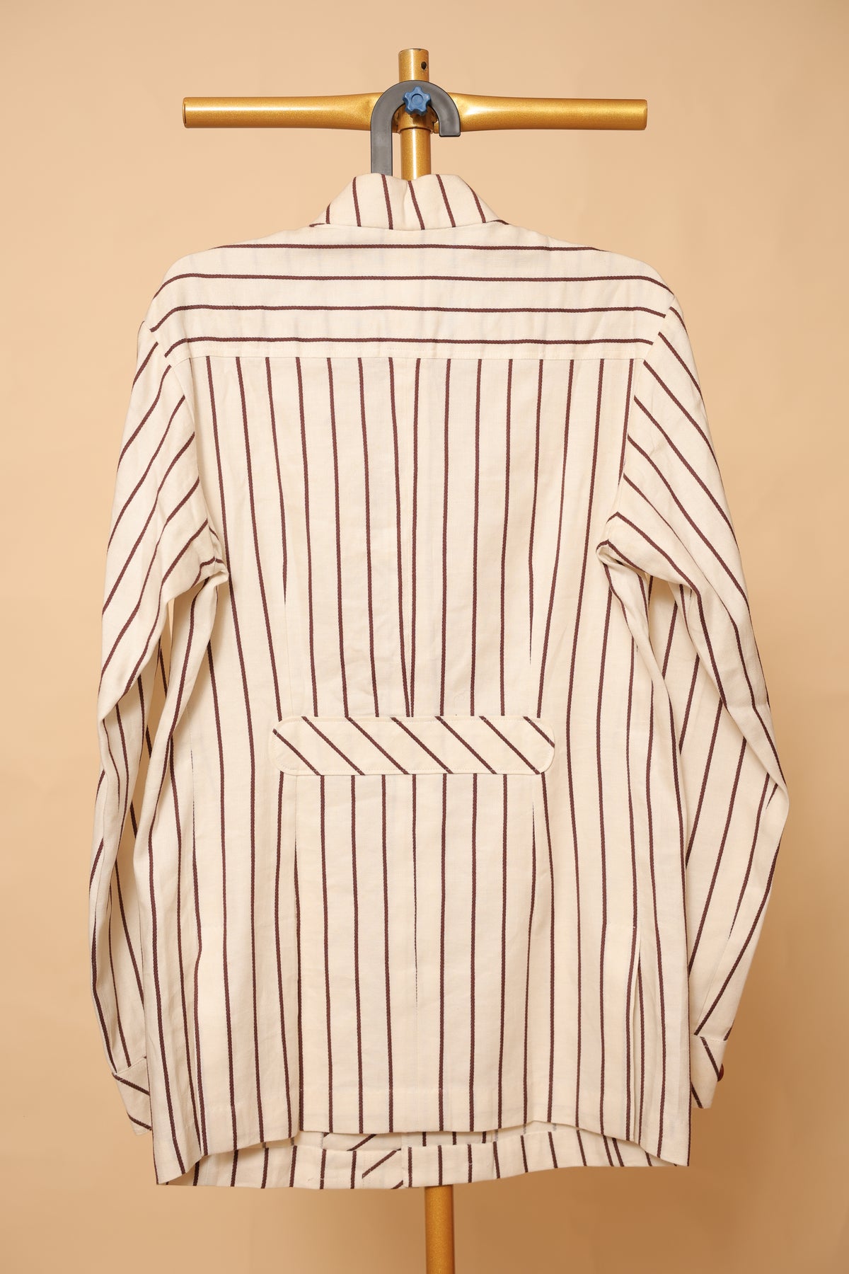 Men’s Cream & Brown Striped Designer Jacket
