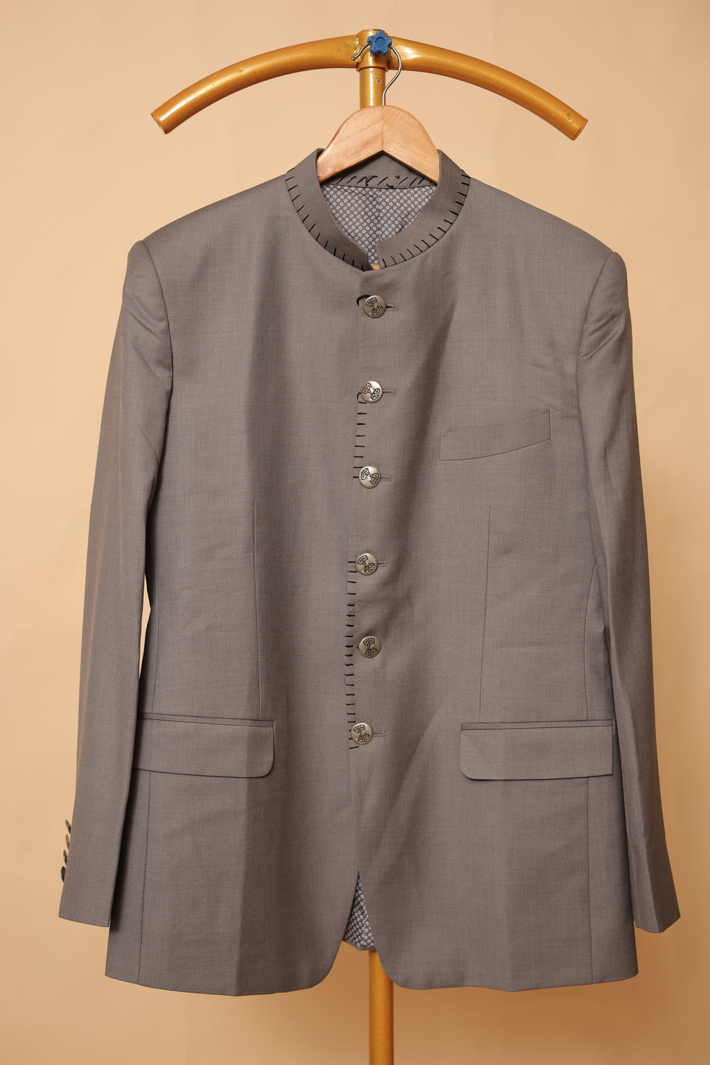 Men’s Grey Classic Bandhgala Jacket