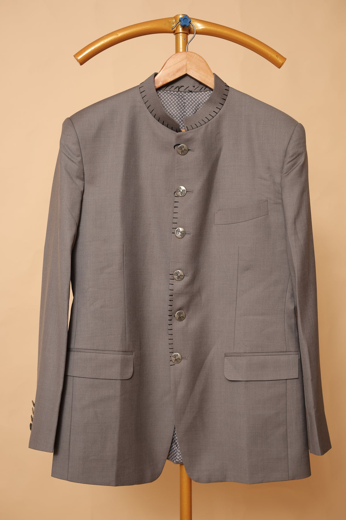 Men’s Grey Classic Bandhgala Jacket
