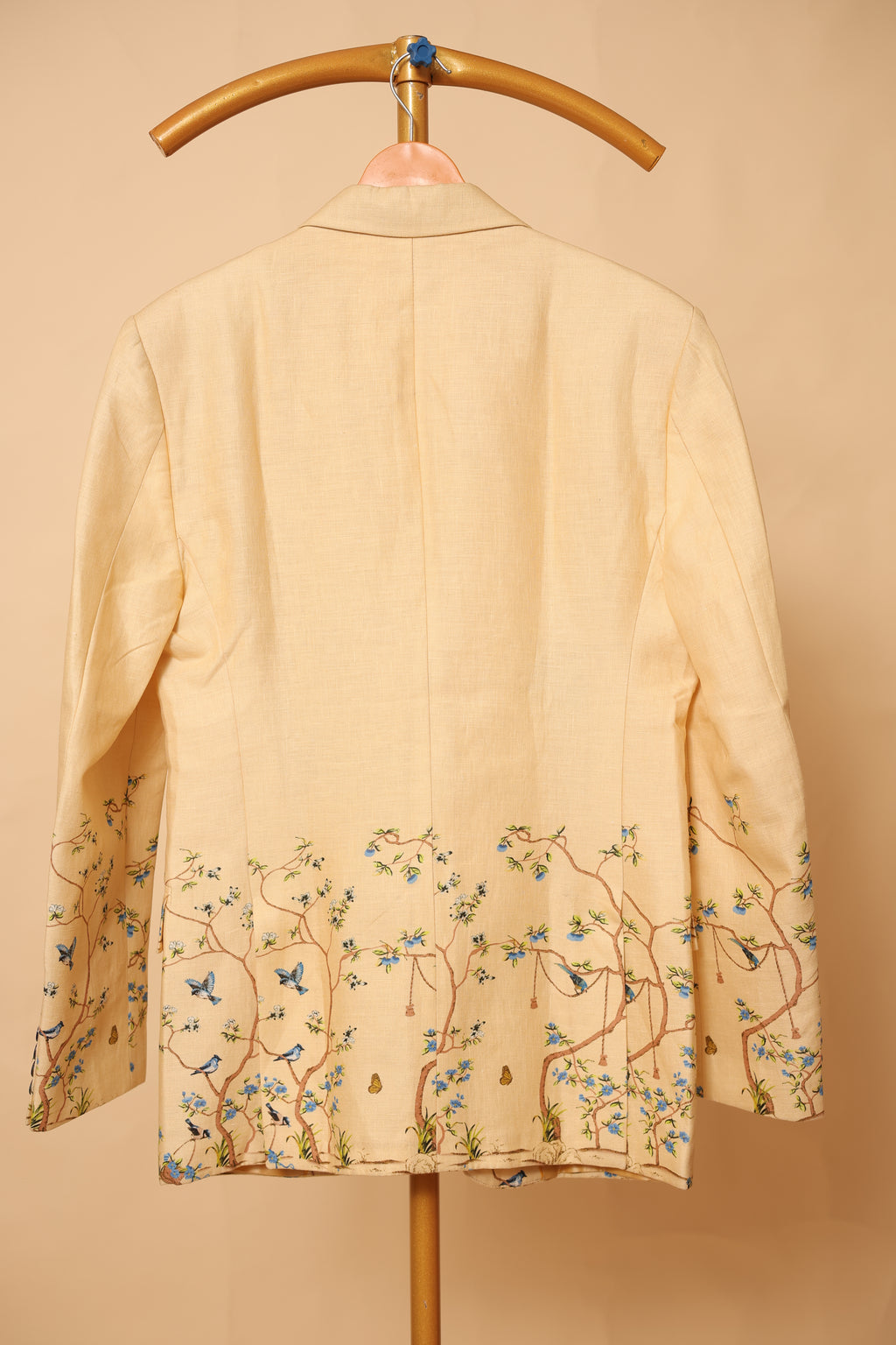 Men’s Cream Floral Printed Designer Blazer