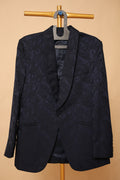 Men’s Navy Blue Paisley Pattern Designer Blazer