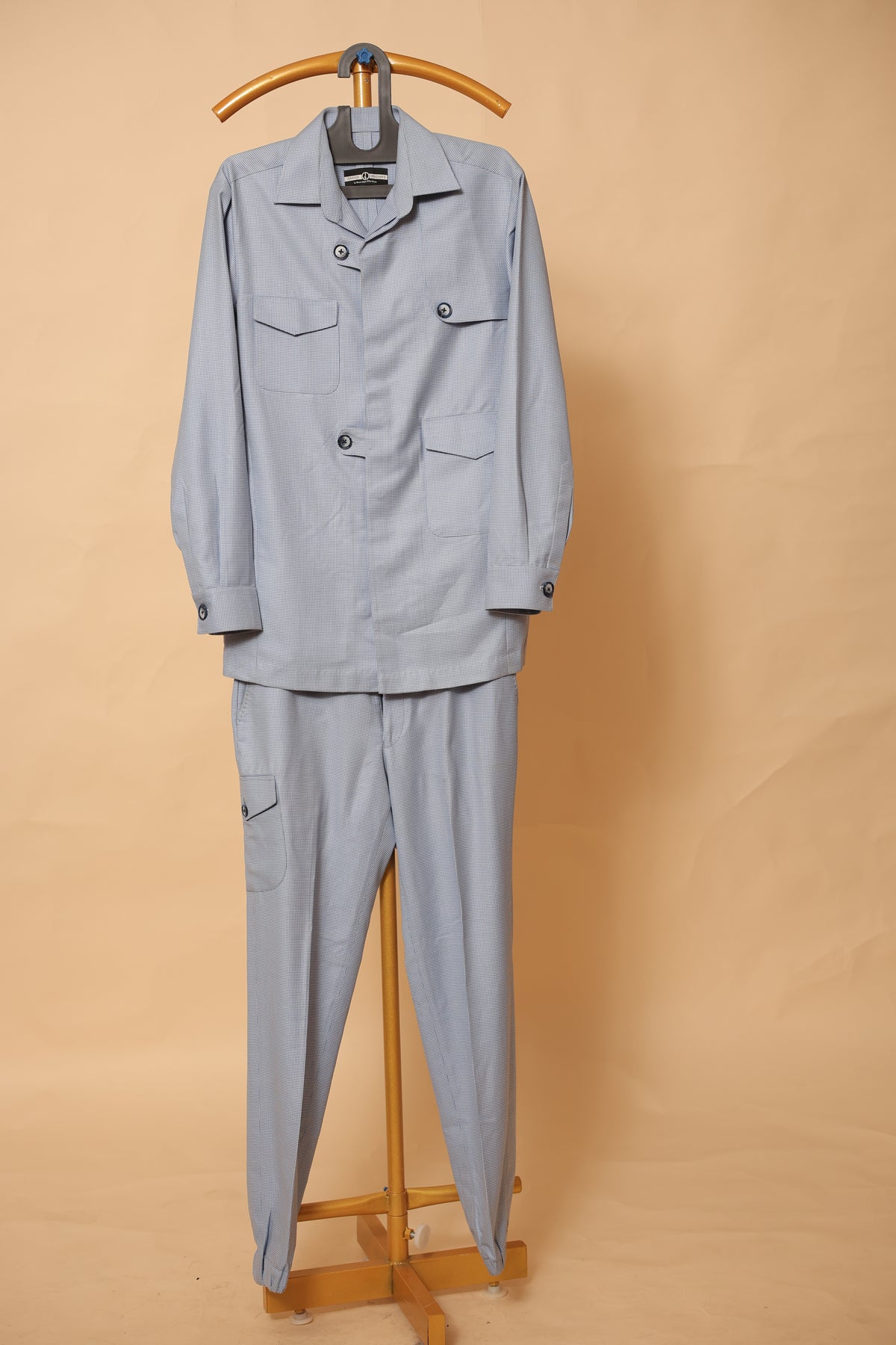 Men’s Light Grey Utility Shirt Co-Ord Set