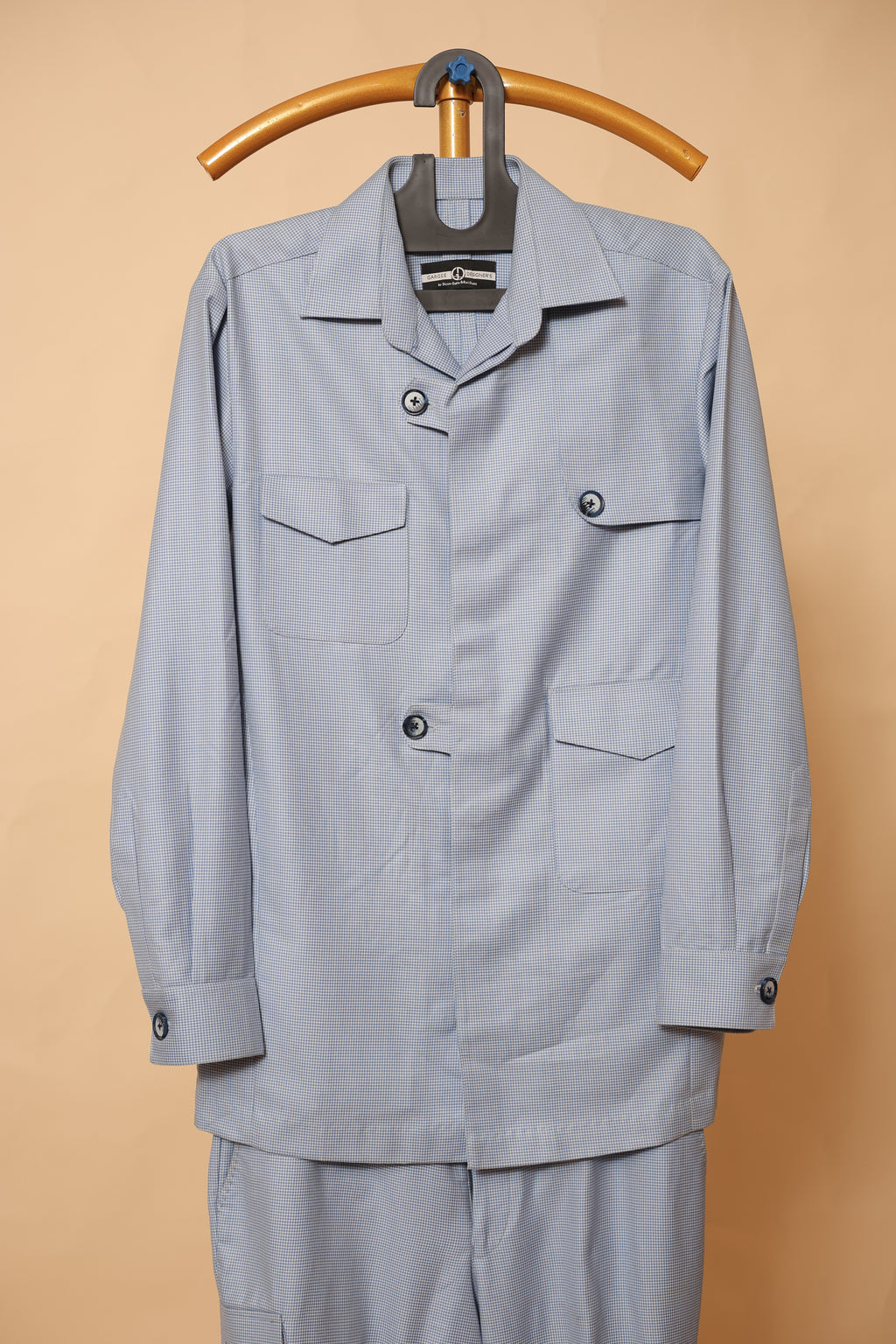 Men’s Light Grey Utility Shirt Co-Ord Set