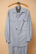 Men’s Light Grey Utility Shirt Co-Ord Set