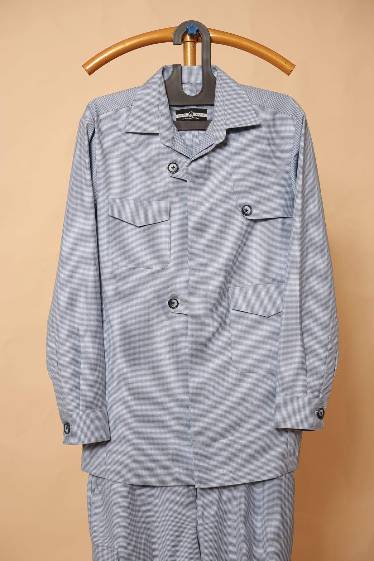 Men’s Light Grey Utility Shirt Co-Ord Set