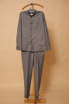 Men’s Taupe Grey Button-Down Co-Ord Set
