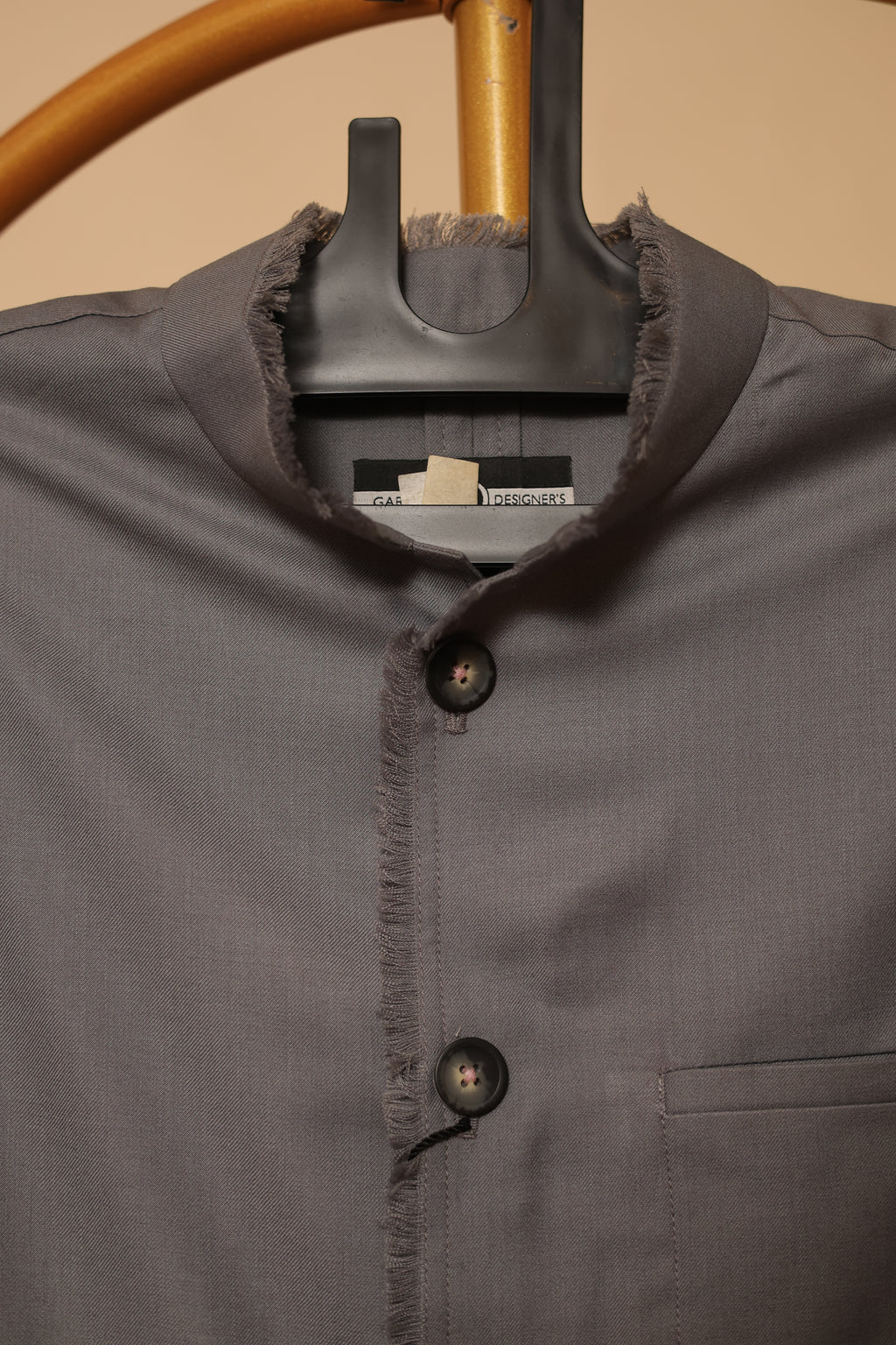 Men’s Taupe Grey Button-Down Co-Ord Set