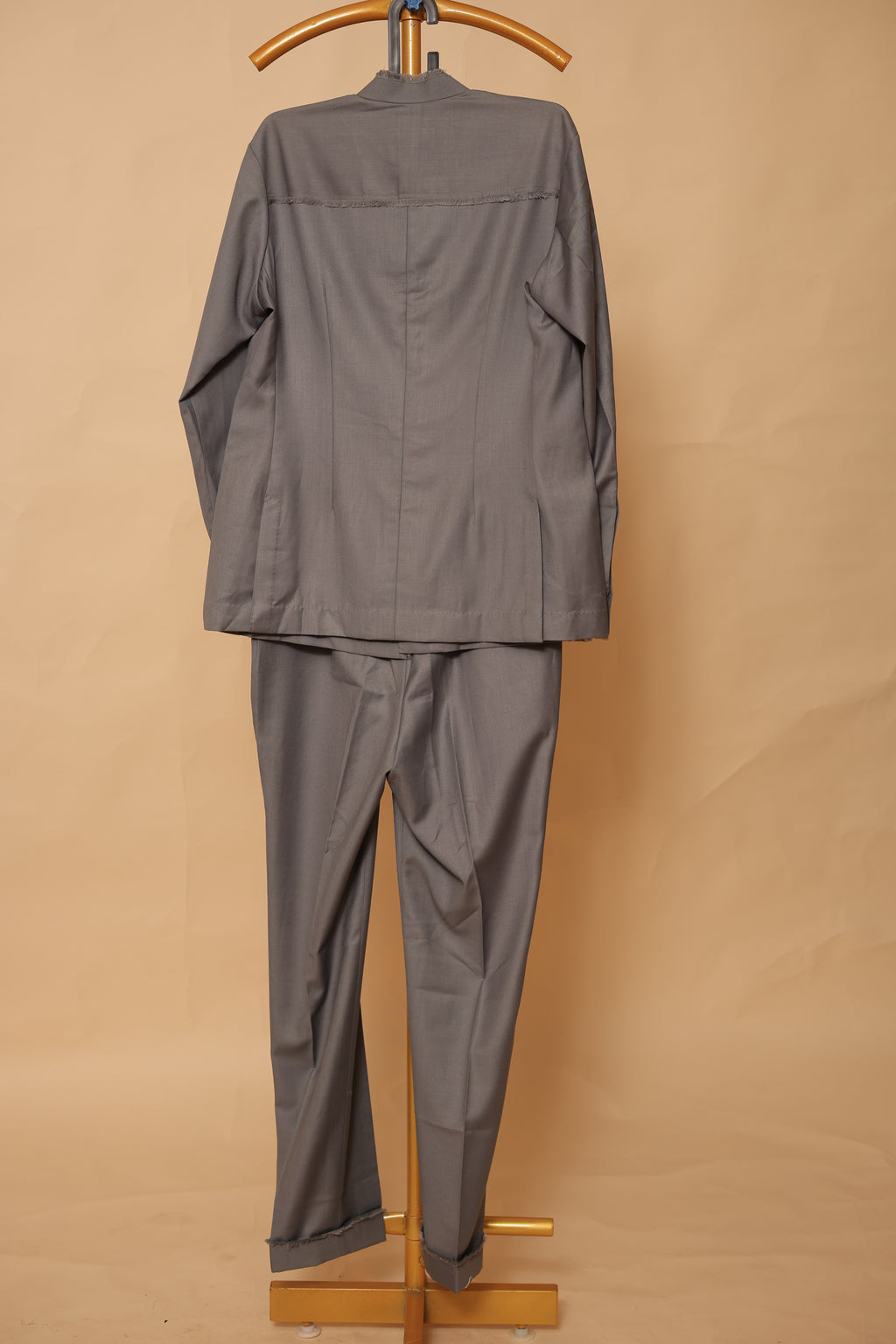Men’s Taupe Grey Button-Down Co-Ord Set