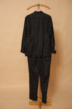Men’s Black Windowpane Check Co-Ord Set