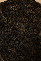 Men’s Black Paisley Pattern Designer Waistcoat