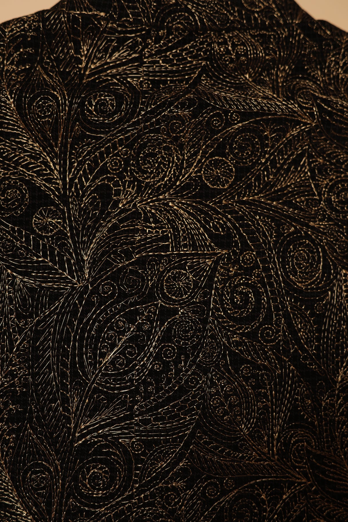 Men’s Black Paisley Pattern Designer Waistcoat