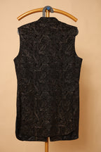 Men’s Black Paisley Pattern Designer Waistcoat