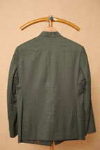 Men’s Olive Green Button-Detail Occasion Blazer