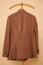 Men's Rust Brown Asymmetric Bandhgala Jacket