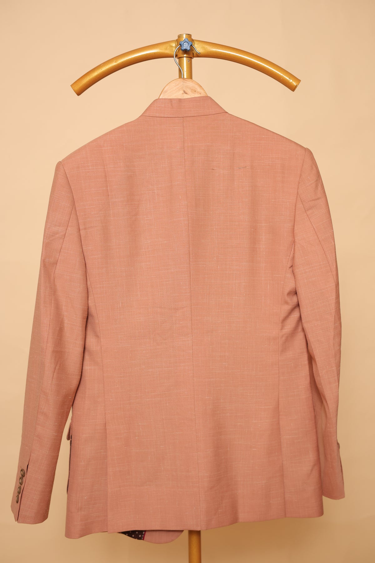 Men’s Peach Asymmetric Button Blazer