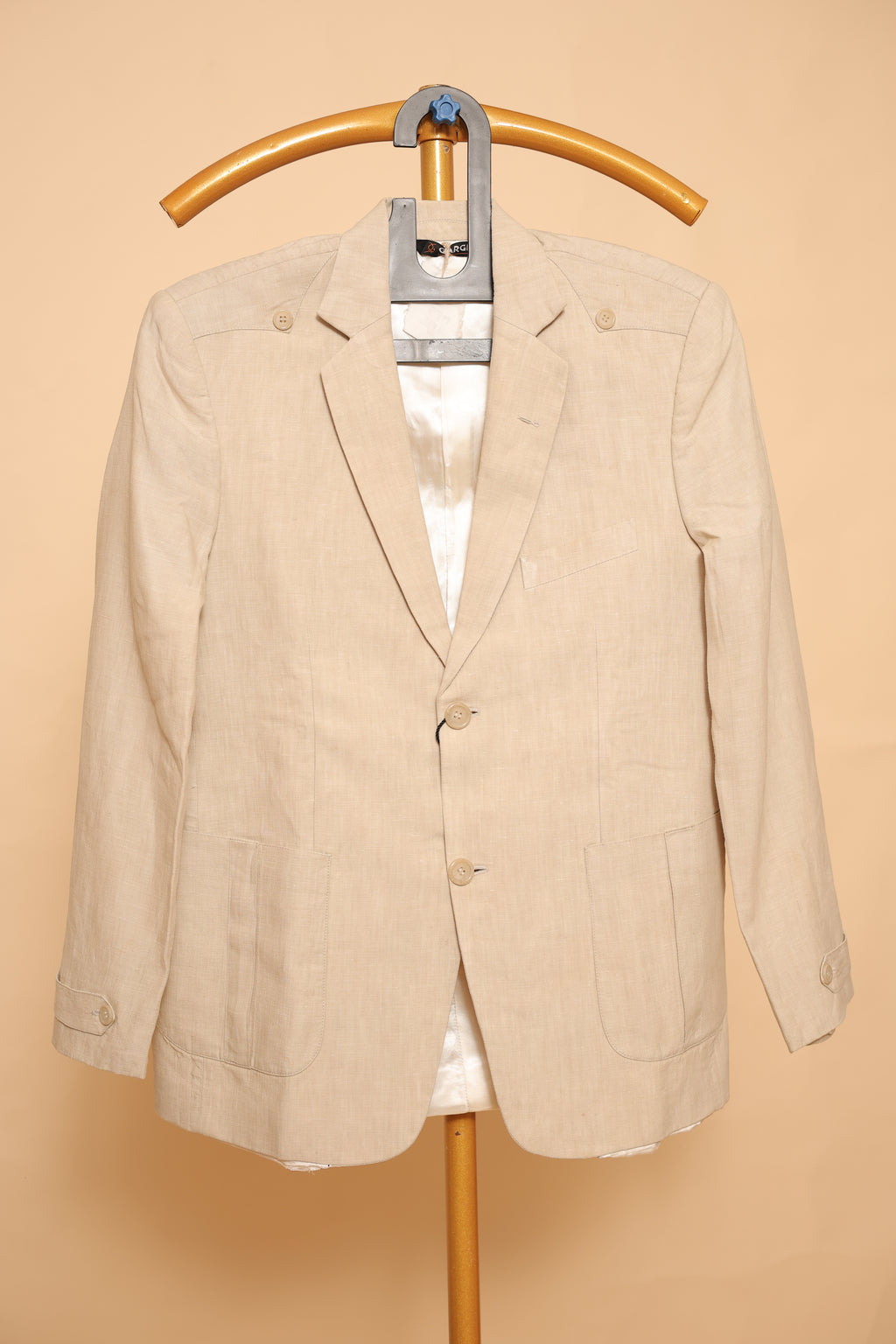 Men’s Beige Classic Two-Button Blazer