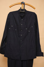 Men’s Black Pinstripe Designer Co-Ord Set