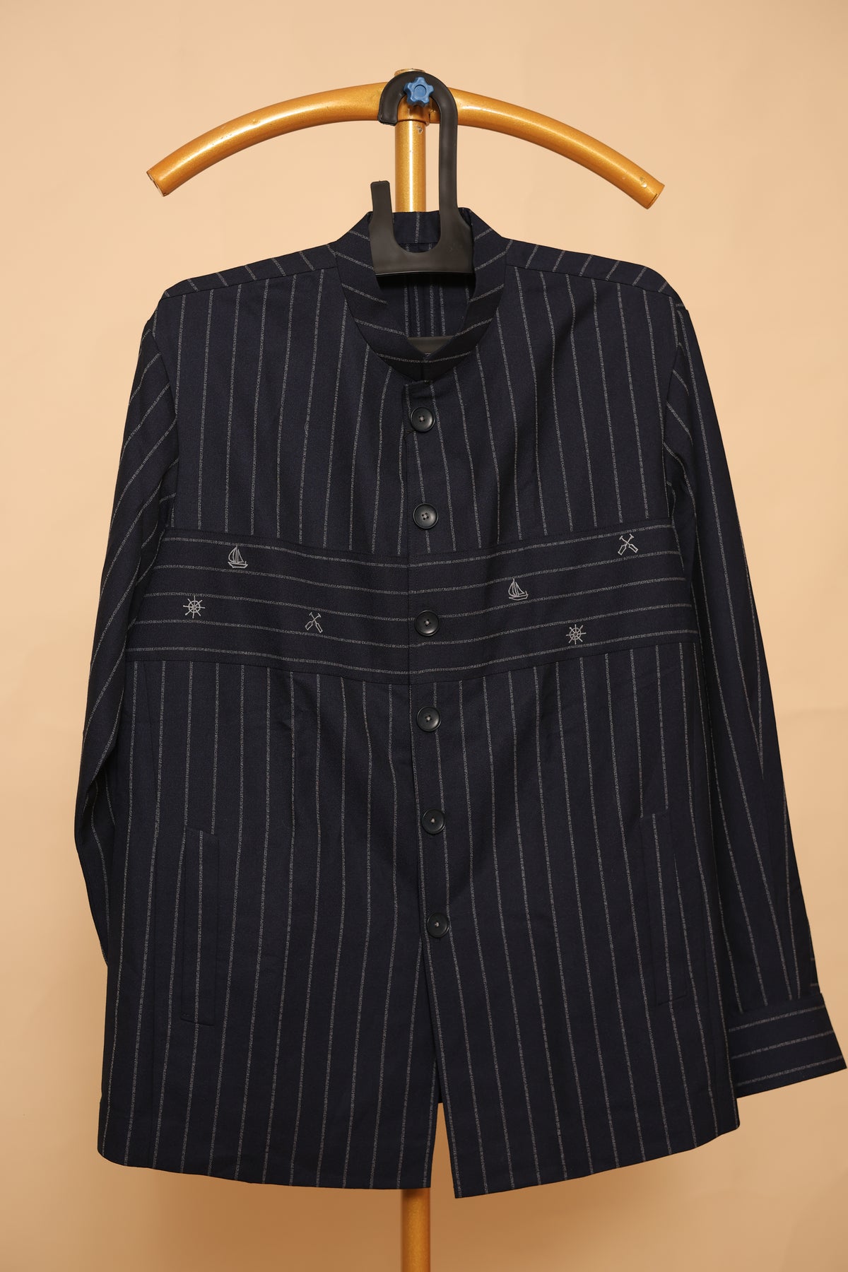 Men’s Black Pinstripe Designer Co-Ord Set