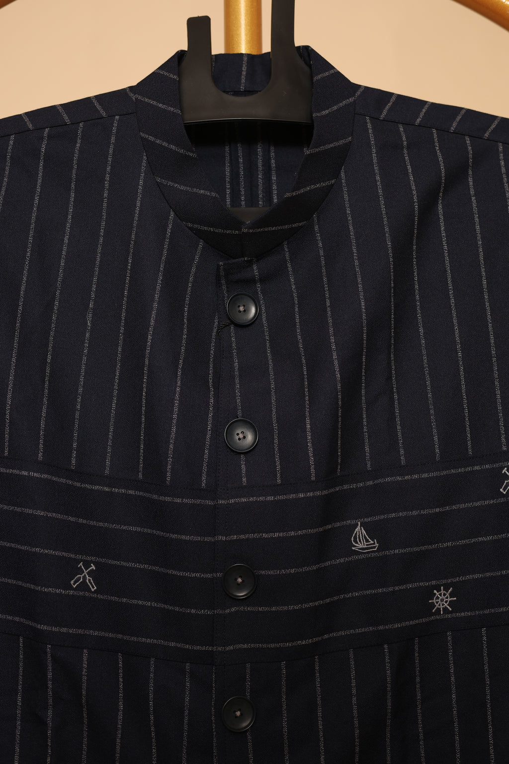 Men’s Black Pinstripe Designer Co-Ord Set