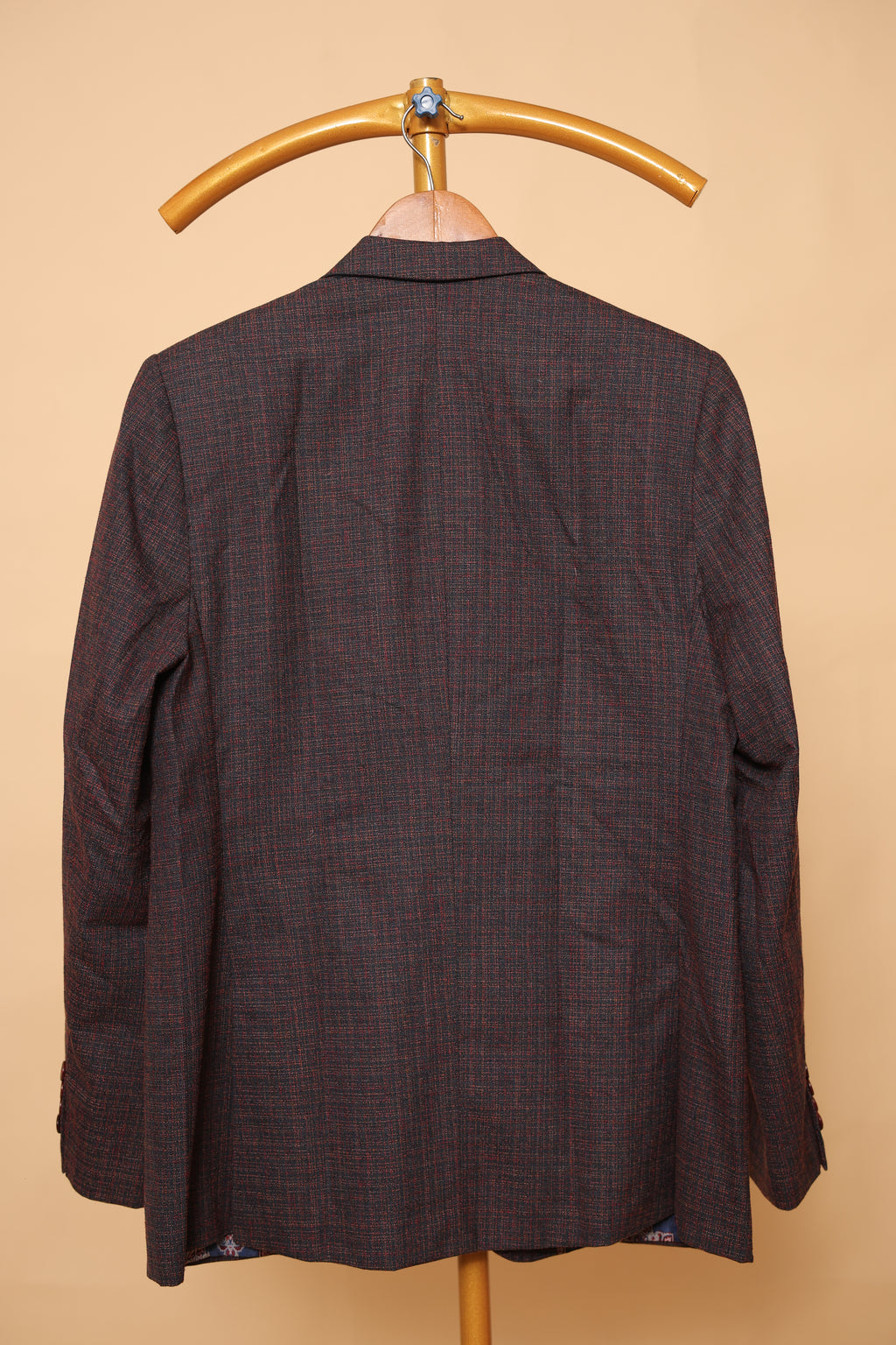 Men’s Wine Red Textured Blazer