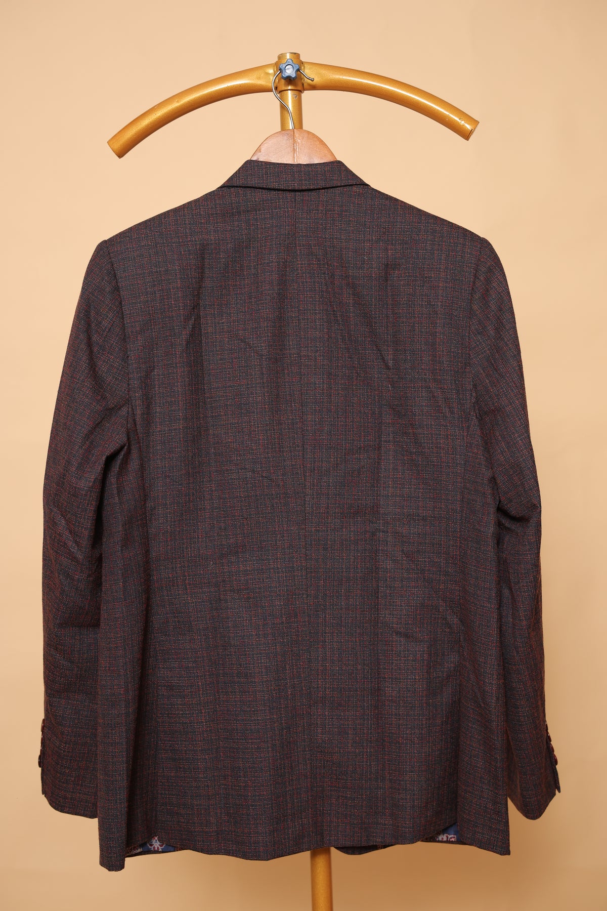 Men’s Wine Red Textured Blazer