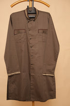 Men’s Chocolate Brown Asymmetric Button Kurta