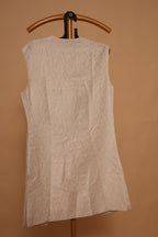 Men’s Ivory Jacquard Asymmetric Waistcoat