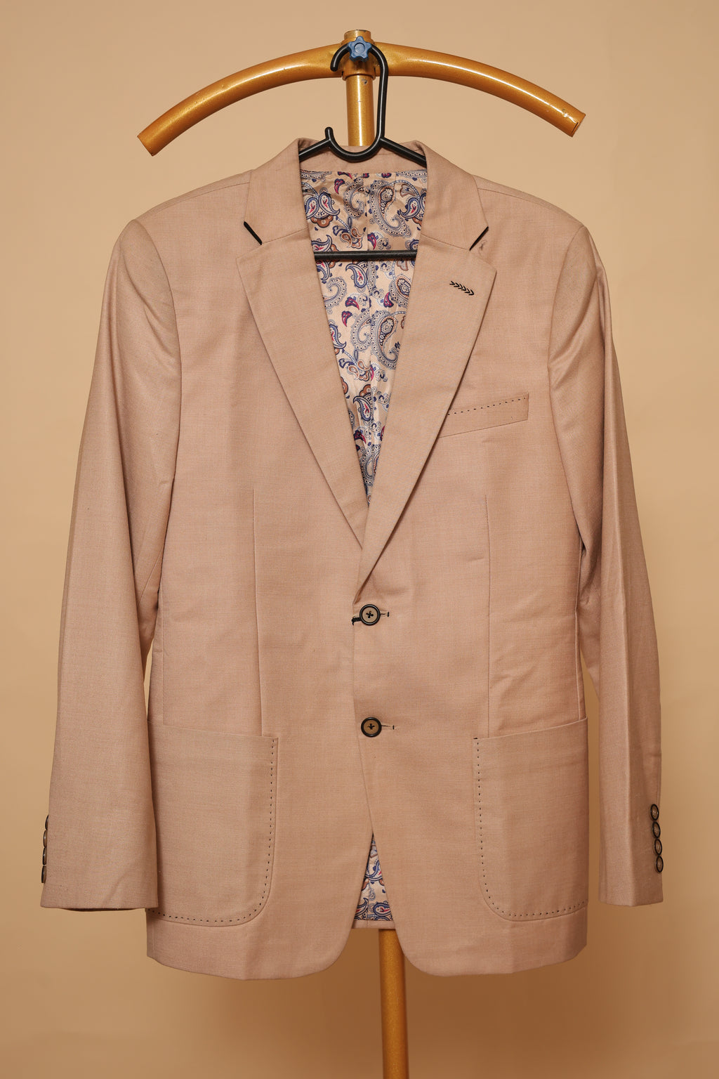 Men’s Dusty Peach Textured Formal Blazer