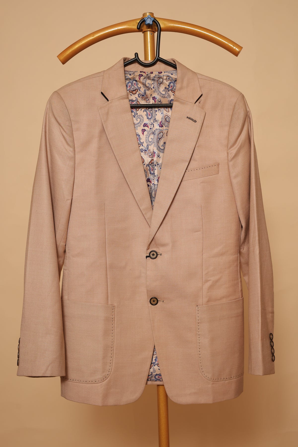 Men’s Dusty Peach Textured Formal Blazer