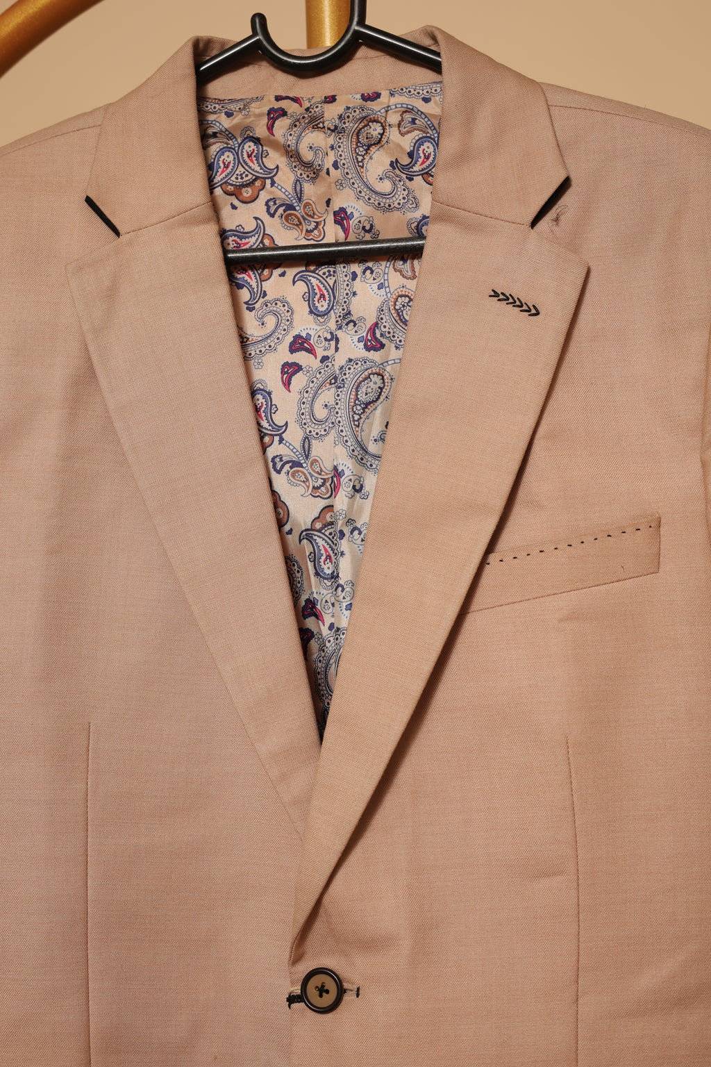 Men’s Dusty Peach Textured Formal Blazer