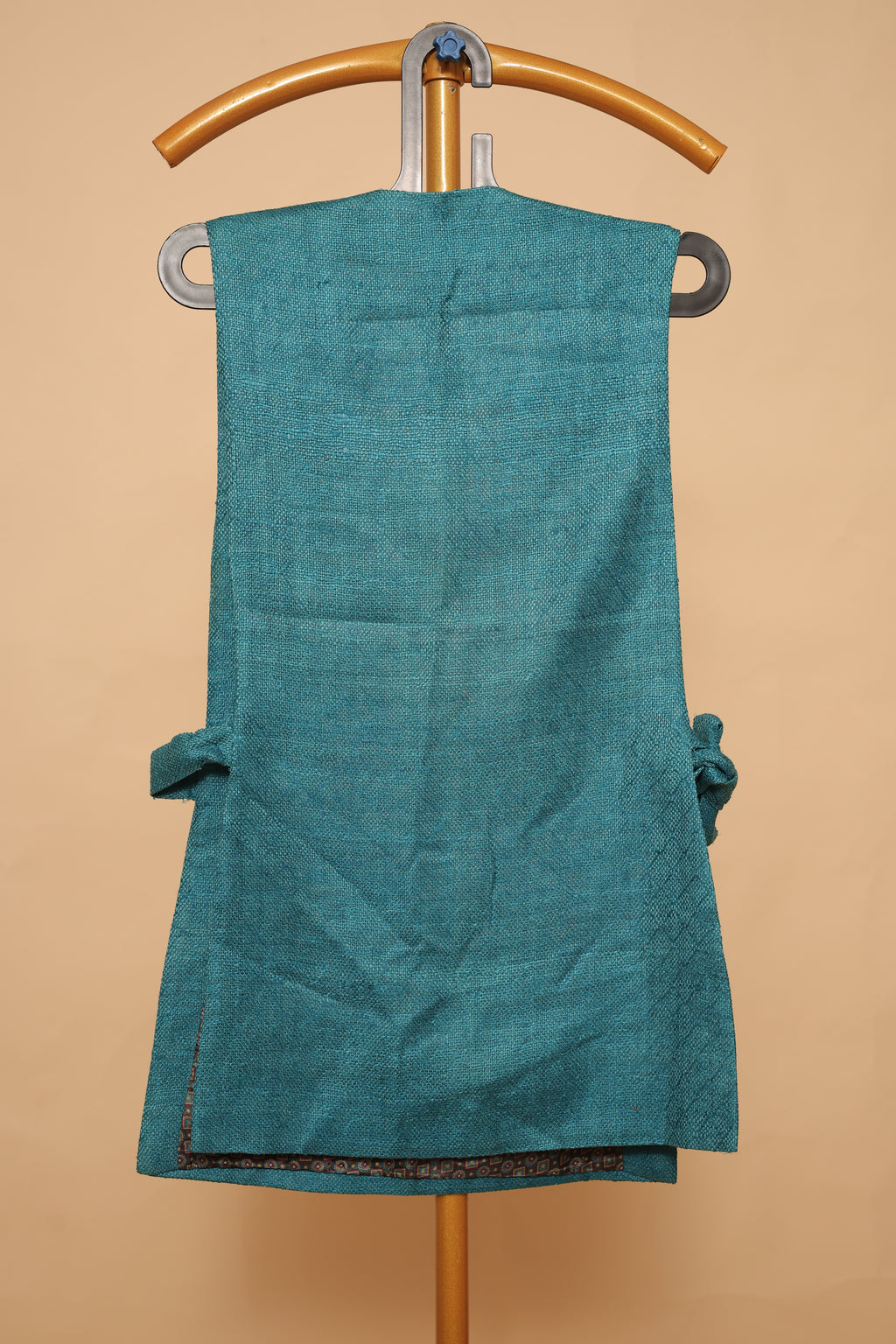 Men’s Teal Blue Embroidered Nehru Jacket