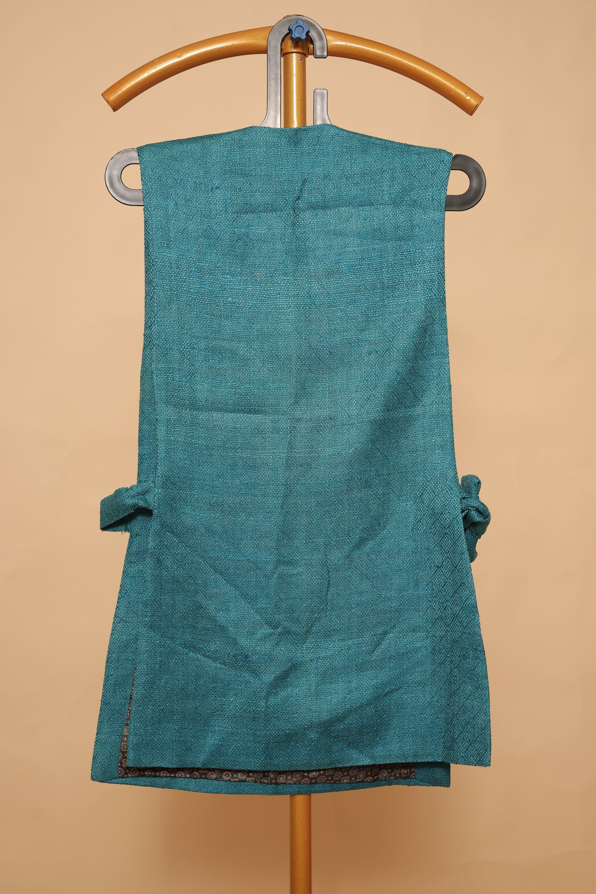 Men’s Teal Blue Embroidered Nehru Jacket