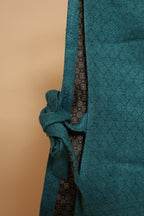 Men’s Teal Blue Embroidered Nehru Jacket
