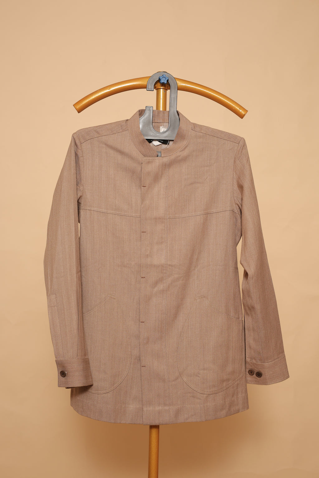 Men’s Beige Minimalist Ethnic Shirt