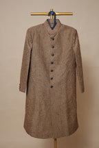 Olive Gold Floral Embroidered Sherwani