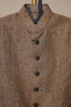 Olive Gold Floral Embroidered Sherwani