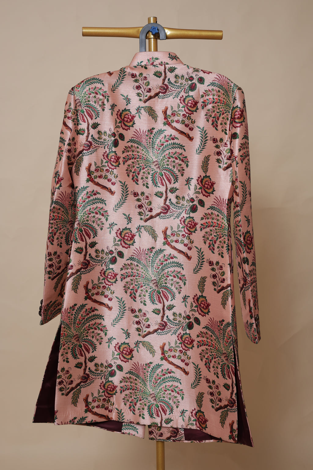 Men’s Blush Pink Floral Printed Sherwani
