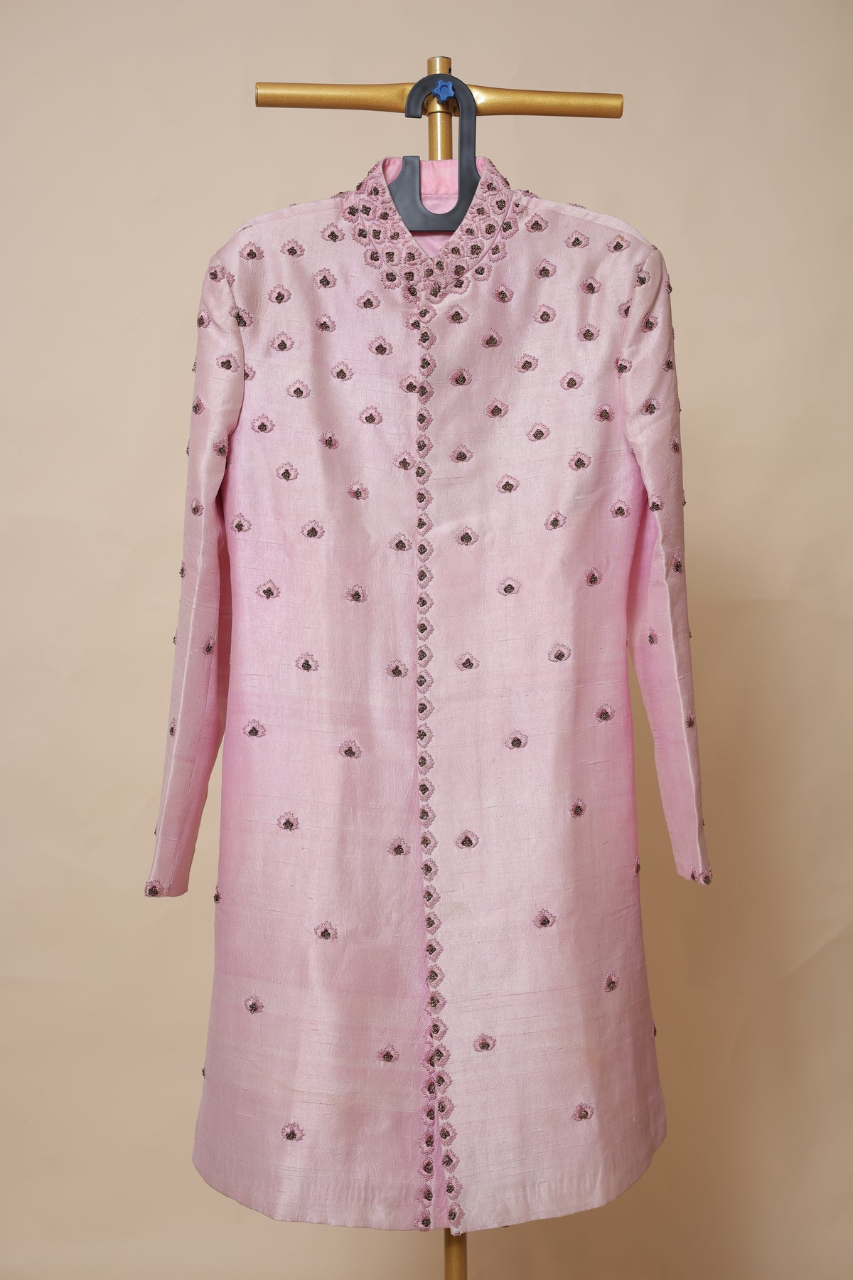Men’s Blush Pink Embroidered Wedding Sherwani