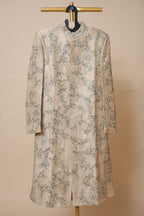 Men’s Champagne Gold Floral Embroidered Sherwani