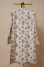 Men’s Ivory Floral Embroidered Designer Sherwani