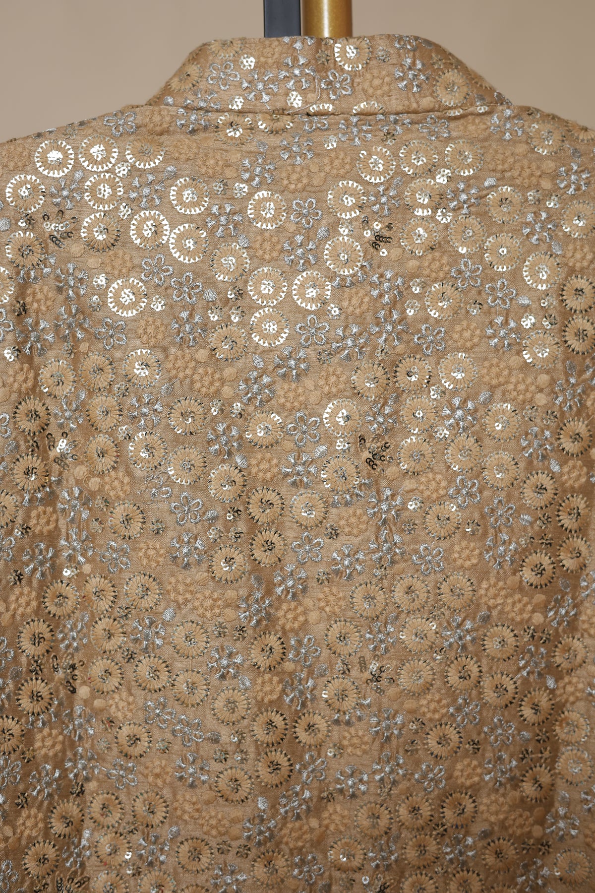 Men’s Antique Gold Sequin Embroidered Sherwani
