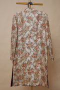 Men’s Ivory Floral Printed Designer Sherwani