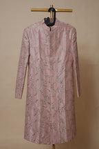 Men's Dusty Pink Floral Embroidered Sherwani