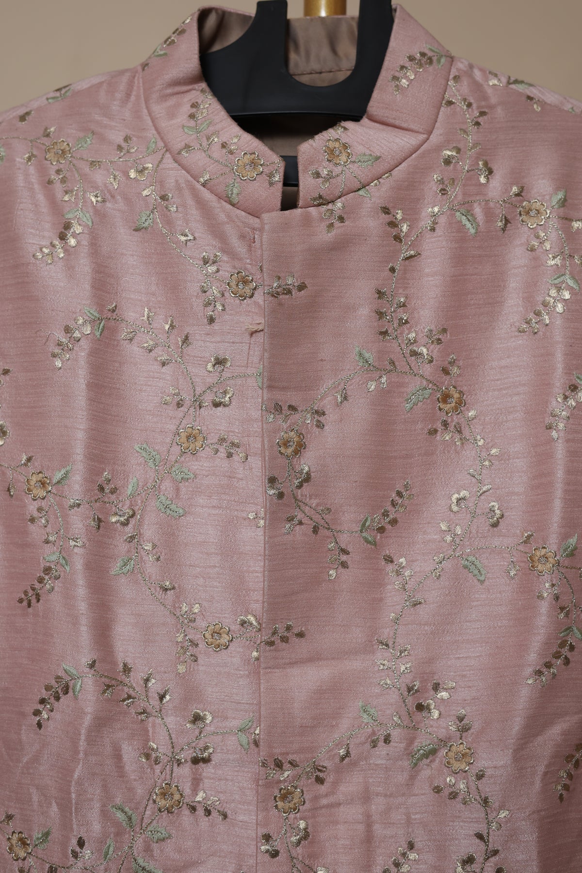 Men's Dusty Pink Floral Embroidered Sherwani